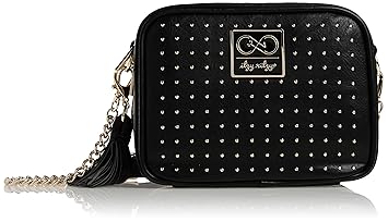 Chelsea + Cole for Itzy Ritzy Crossbody Diaper Bag - Includes 6 Pockets, Changing Pad & Tassel; Black with Sweetheart Print