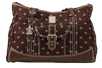 Kalencom Week-Ender Diaper Bag, Fleur de Lis Chocolate