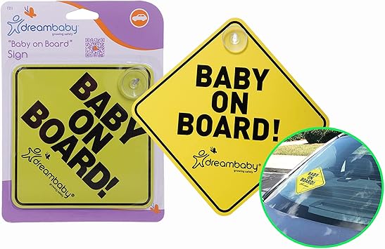 Dreambaby Baby On Board Sign - Baby Safety Awareness Warning Decal - Model L211